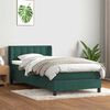 vidaXL Sommier &agrave; lattes de lit et matelas vert fonc&eacute; 90x220 cm velours