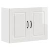 vidaXL Armoire murale de cuisine Kalmar blanc brillant bois ing&eacute;nierie