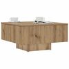 vidaXL Table basse ch&ecirc;ne artisanal 60x60x31,5 cm bois d'ing&eacute;nierie
