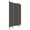 vidaXL Cloison de séparation 3 panneaux Anthracite 150x180 cm