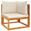 vidaXL Canap&eacute; d'angle de jardin avec coussins en bois d'acacia et rotin