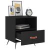 vidaXL Tables de chevet 2 pcs noir 40x35x47,5 cm bois d&rsquo;ing&eacute;nierie