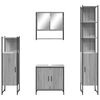 vidaXL Ensemble de meubles de salle de bain 4 pcs Sonoma gris