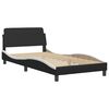 vidaXL Lit Viana avec matelas noir et blanc 100x200 cm similicuir