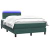 vidaXL Sommier &agrave; lattes de lit et matelas et LED vert fonc&eacute; 120x220cm velours
