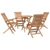 vidaXL Ensemble de jardin 3 pc Marron Teck massif