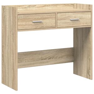 vidaXL Table console Ch&ecirc;ne Sonoma 90 x 35 x 80 cm Bois d'ing&eacute;nierie