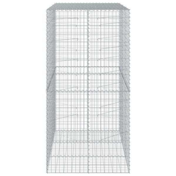 vidaXL Panier gabion avec couvercle 150x100x200 cm fer galvanis&eacute;