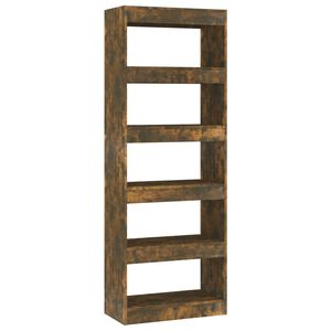 vidaXL Biblioth&egrave;que/S&eacute;parateur de pi&egrave;ce Ch&ecirc;ne fum&eacute; Bois d'ing&eacute;nierie