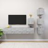 vidaXL Ensemble de meubles TV 6 pcs Gris b&eacute;ton Bois d'ing&eacute;nierie