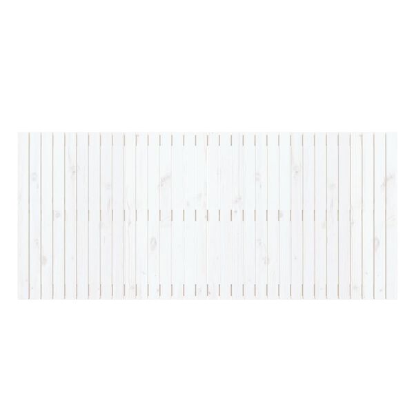 vidaXL T&ecirc;te de lit murale Blanc 204x3x90 cm Bois massif de pin