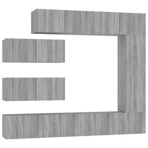 vidaXL Ensemble de meubles TV 7 pcs Sonoma gris Bois d'ing&eacute;nierie