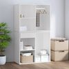 vidaXL Armoire de dressing Blanc 80x40x65 cm Bois d'ing&eacute;nierie