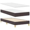 vidaXL Lit &agrave; ressorts avec matelas Marron fonc&eacute; 100 x 200 cm tissu