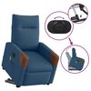 vidaXL Fauteuil inclinable de massage &eacute;lectrique bleu tissu