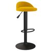 vidaXL Tabourets de bar lot de 2 Jaune Velours