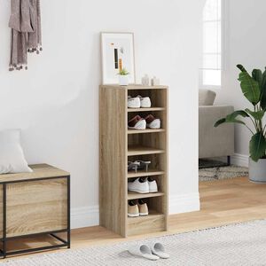 vidaXL Armoire &agrave; chaussures Ch&ecirc;ne Sonoma 31,5x35x90 cm Bois ing&eacute;nierie