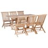 vidaXL Ensemble &agrave; manger d'ext&eacute;rieur pliable 7 pcs Bois solide de teck