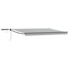 vidaXL Auvent r&eacute;tractable &eacute;lectrique Anthracite et blanc 5 x 3 m