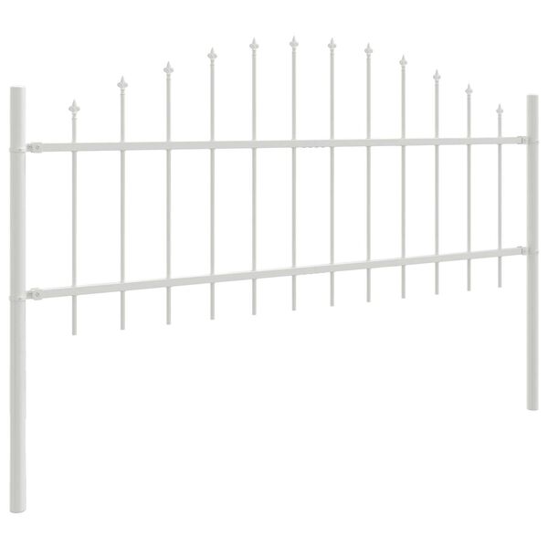 vidaXL Cl&ocirc;ture de jardin 7 pcs Blanc 170 x 140 cm