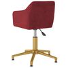 vidaXL Chaises pivotantes &agrave; manger lot de 6 Rouge bordeaux Velours