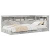 vidaXL Lit Biblioth&egrave;que Gris b&eacute;ton 75 x 190 cm Bois d'ing&eacute;nierie