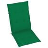 vidaXL Chaises de jardin lot de 6 avec coussins vert Bois teck massif