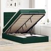vidaXL Cadre de lit ottoman avec matelas vert fonc&eacute; 120x200 cm velours