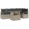 vidaXL Ensemble de canapé de jardin 6 pcs Gris clair polyrotin