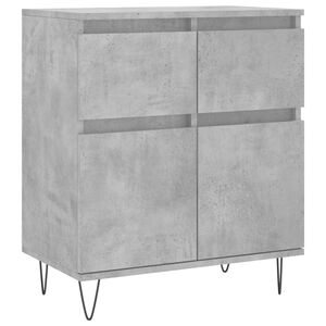 vidaXL Buffet Gris b&eacute;ton 60x35x70 cm Bois d'ing&eacute;nierie