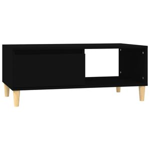 vidaXL Table basse Noir 90x50x36,5 cm Bois d'ing&eacute;nierie