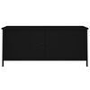 vidaXL Meuble TV avec portes noir 102x35x45 cm bois d'ing&eacute;nierie