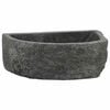 vidaXL Lavabo mural Gris 45 x 35 x 15 cm Pierre de rivi&egrave;re
