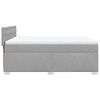 vidaXL Sommier &agrave; lattes de lit avec matelas Gris clair 140x200cm Tissu
