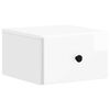 vidaXL Cabinet de chevet mural Blanc brillant 34,5 x 33 x 20 cm