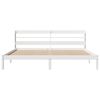 vidaXL Cadre de lit sans matelas blanc 200x200 cm bois massif de pin
