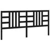 vidaXL T&ecirc;te de lit Noir 206x4x100 cm Bois massif de pin