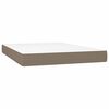 vidaXL Sommier &agrave; lattes de lit avec matelas Taupe 140x190 cm Tissu