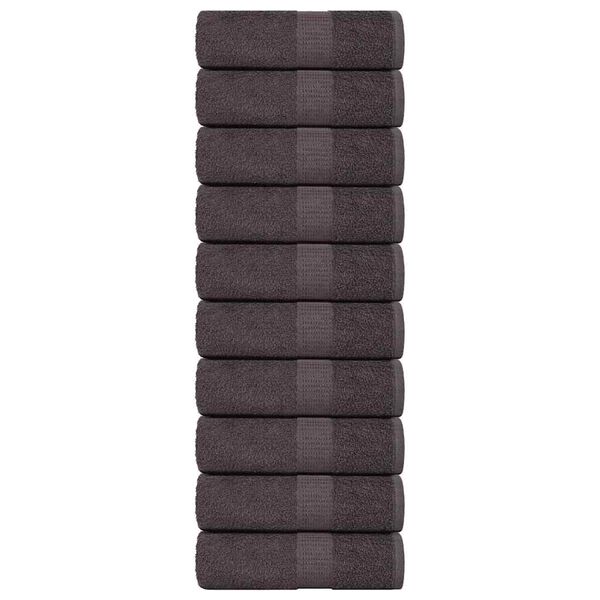 vidaXL Serviettes de toilette FROGN 10 pièces Anthracite 30x30 cm 360 g/m²