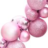 vidaXL Guirlande de No&euml;l avec boules rose 175 cm polystyr&egrave;ne