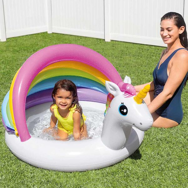 Intex Piscine pour bébé Forme de licorne 127x102x69 cm