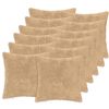 vidaXL Housse de coussin 12 pc HEERLEN Cr&egrave;me 50 x 50 cm