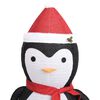 vidaXL D&eacute;coration de No&euml;l pingouin &agrave; LED Tissu de luxe 180 cm