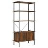 vidaXL &Eacute;tag&egrave;re &agrave; 5 niveaux armoire 80x40x163cm Acier bois d'ing&eacute;nierie