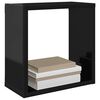 vidaXL &Eacute;tag&egrave;res cube murales 6 pcs noir brillant 30x15x30 cm
