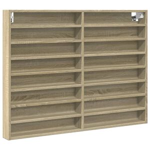 vidaXL Armoire &agrave; vitrine ch&ecirc;ne sonoma 100x8,5x75 cm bois d'ing&eacute;nierie