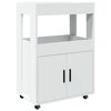 vidaXL Chariot de bar blanc 60x39,5x89 cm bois d'ing&eacute;nierie
