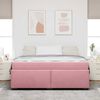 vidaXL Cadre de lit avec matelas Rose 180 x 200 cm tissu