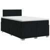 vidaXL Lit boxspring avec matelas Noir 120 x 200 cm Tissu