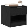 vidaXL Armoire de lit avec tiroir 2 pcs Ch&ecirc;ne noir 40 x 39 x 40cm